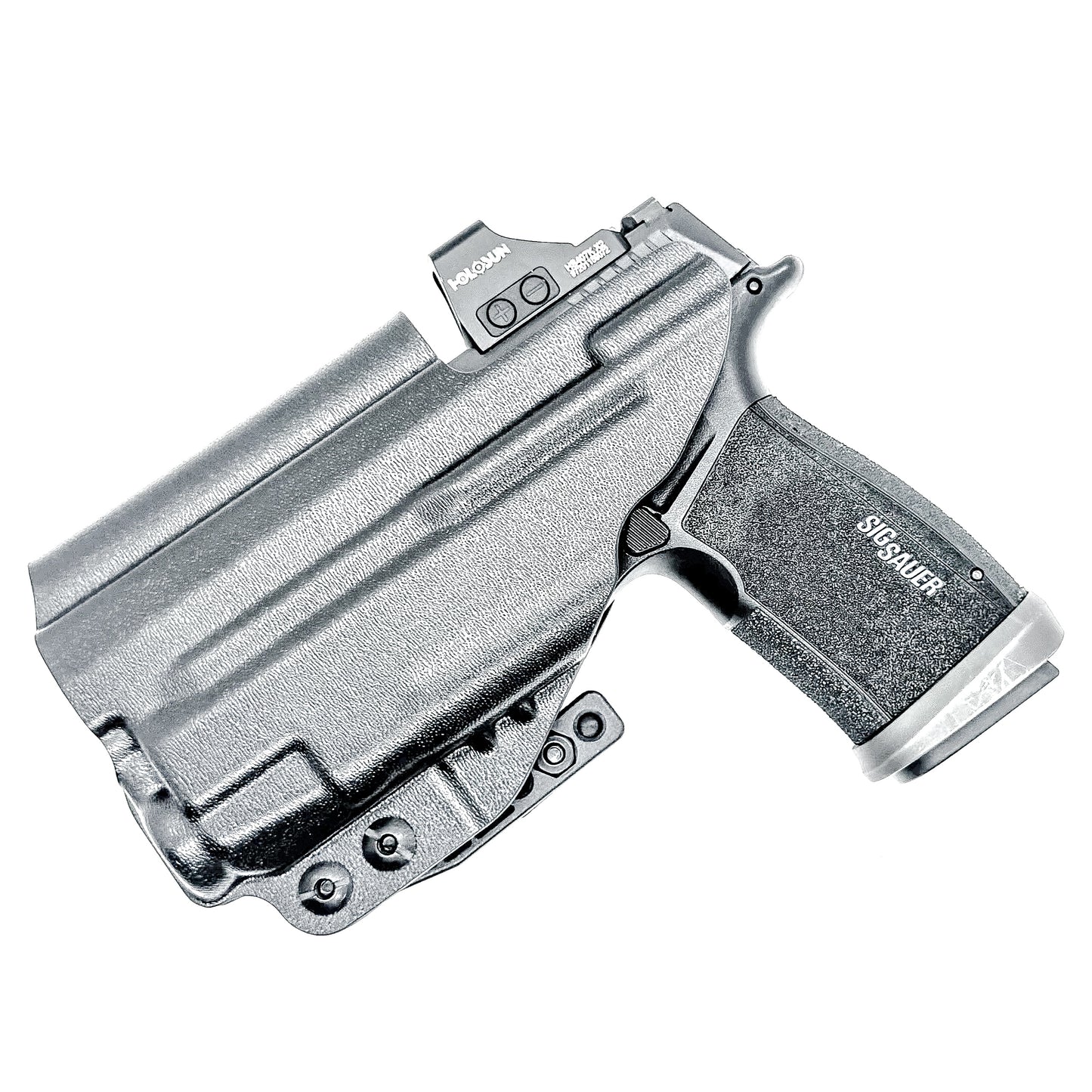 IWB Kydex Inside Waistband Holster with a DCC Monoblock and a modwing for the Sig Sauer P365-XMACRO COMP ROMEOZERO ELITE with Streamlight TLR-7 X or A from Four Brothers Holsters