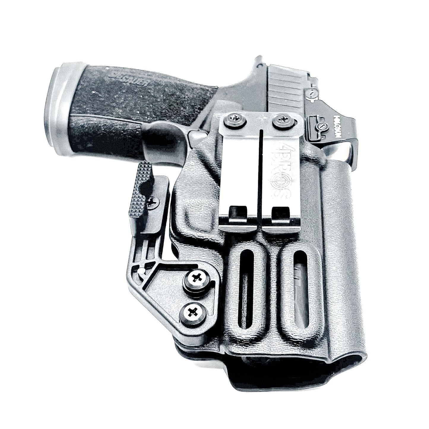 Black Inside Waistband Holster for the Sig Sauer P365-XMacro Comp with DCC Monoblock and Modwing.