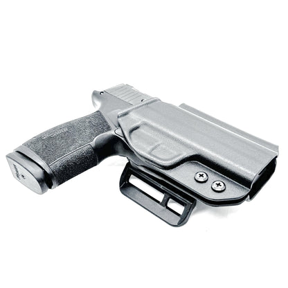 Sig Sauer P365-XMACRO Comp OWB holster in black with 4BROS 1.5" Belt 