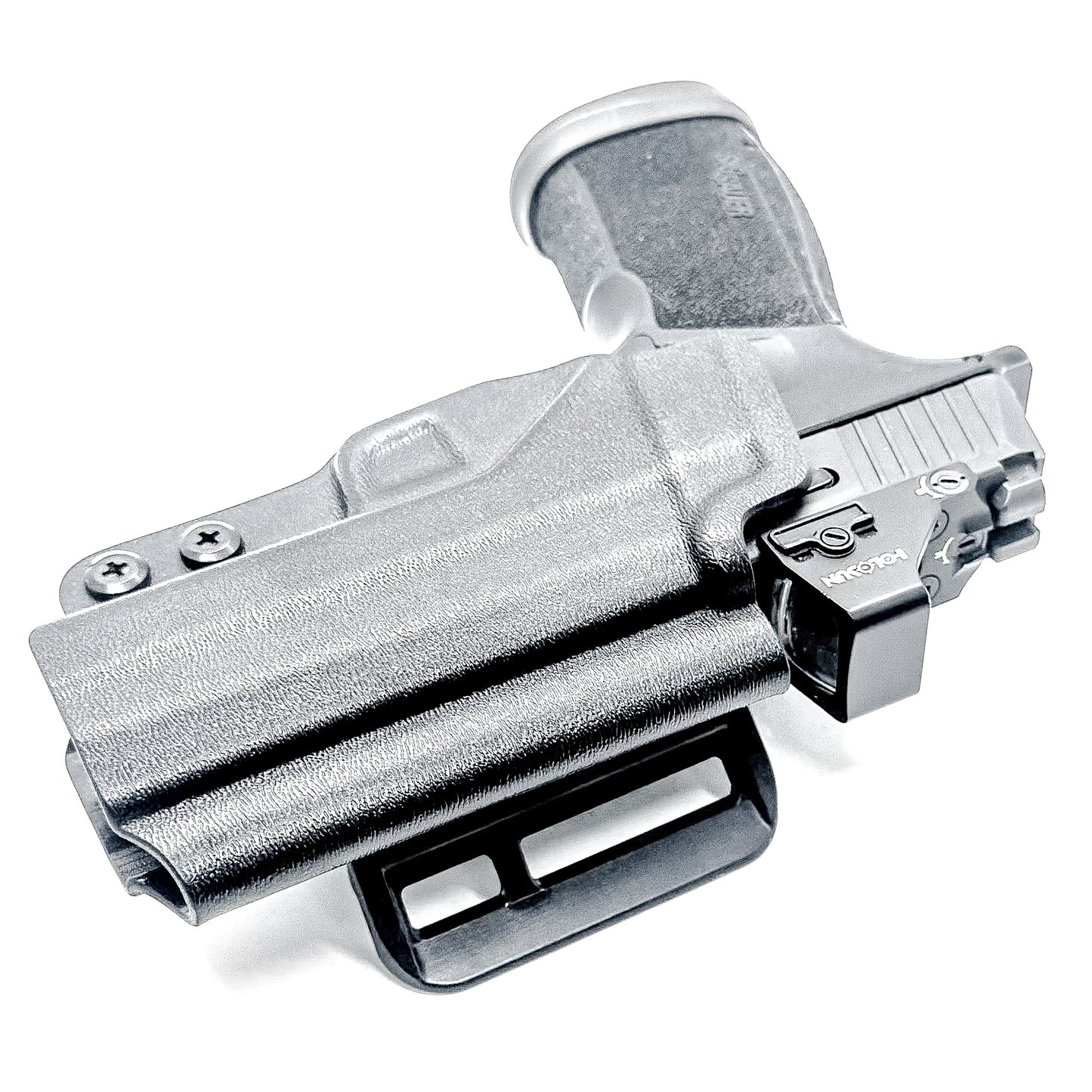 Sig Sauer P365-XMACRO Comp OWB holster in black with 4BROS 1.5" Belt Slide