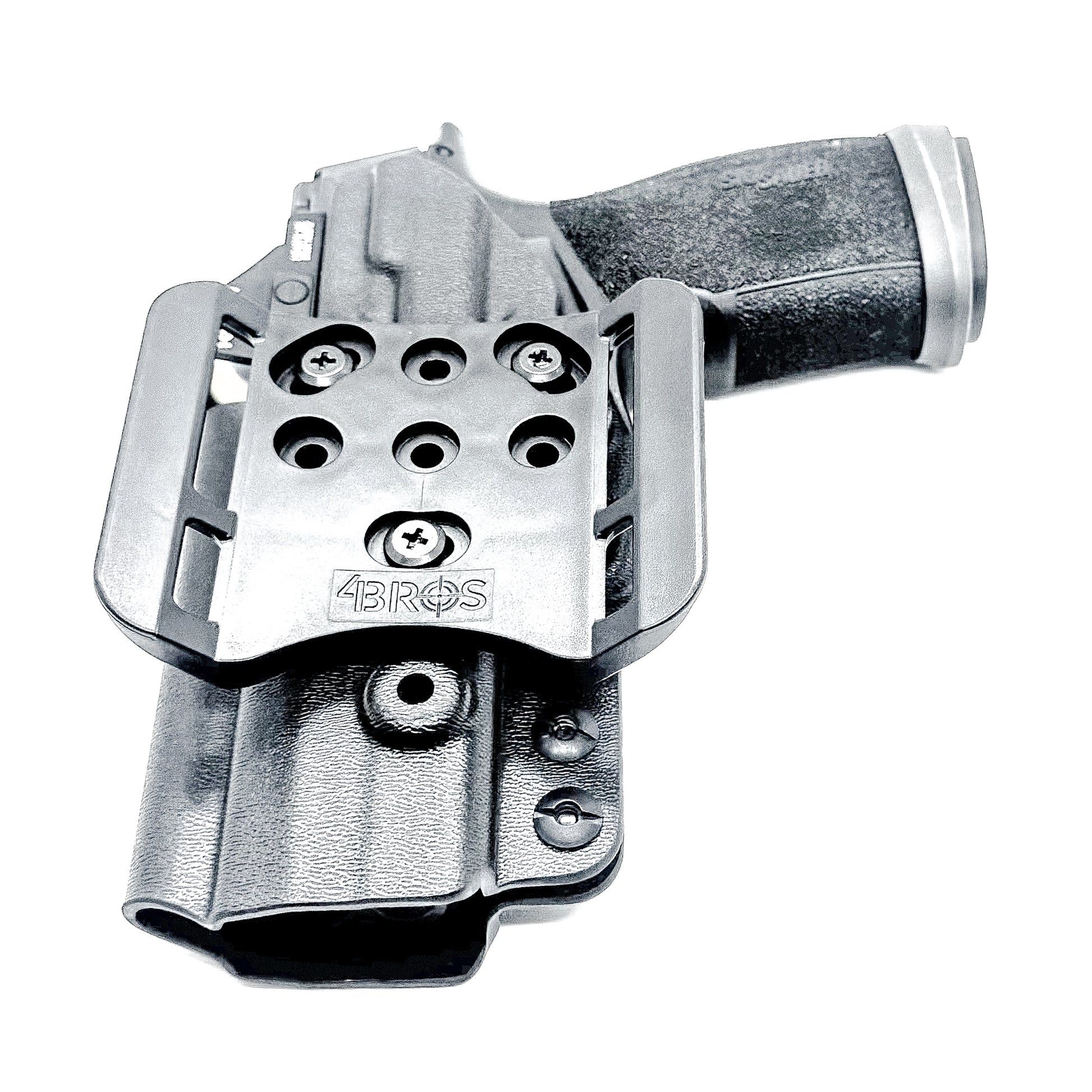 Sig Sauer P365-XMACRO Comp OWB holster in black with 4BROS 1.5" Belt Slide