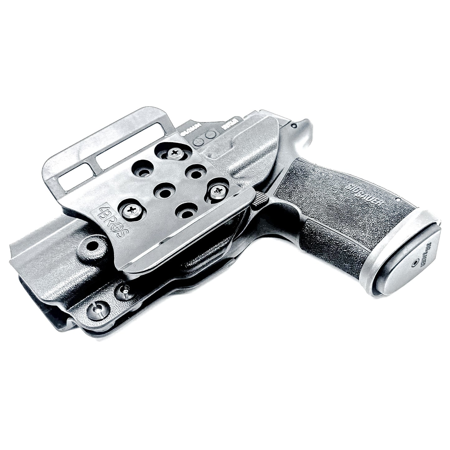 Sig Sauer P365-XMACRO Comp OWB holster in black with 4BROS 1.5" Belt Slide