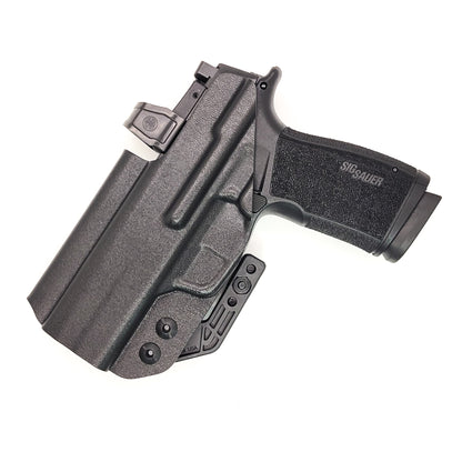 For the best IWB Kydex Inside Waistband Holster for the Sig Sauer P365-XMACRO ROMEOZERO ELITE, P365-XMACRO COMP, or P365-XMACRO, shop Four Brothers Holsters. 
