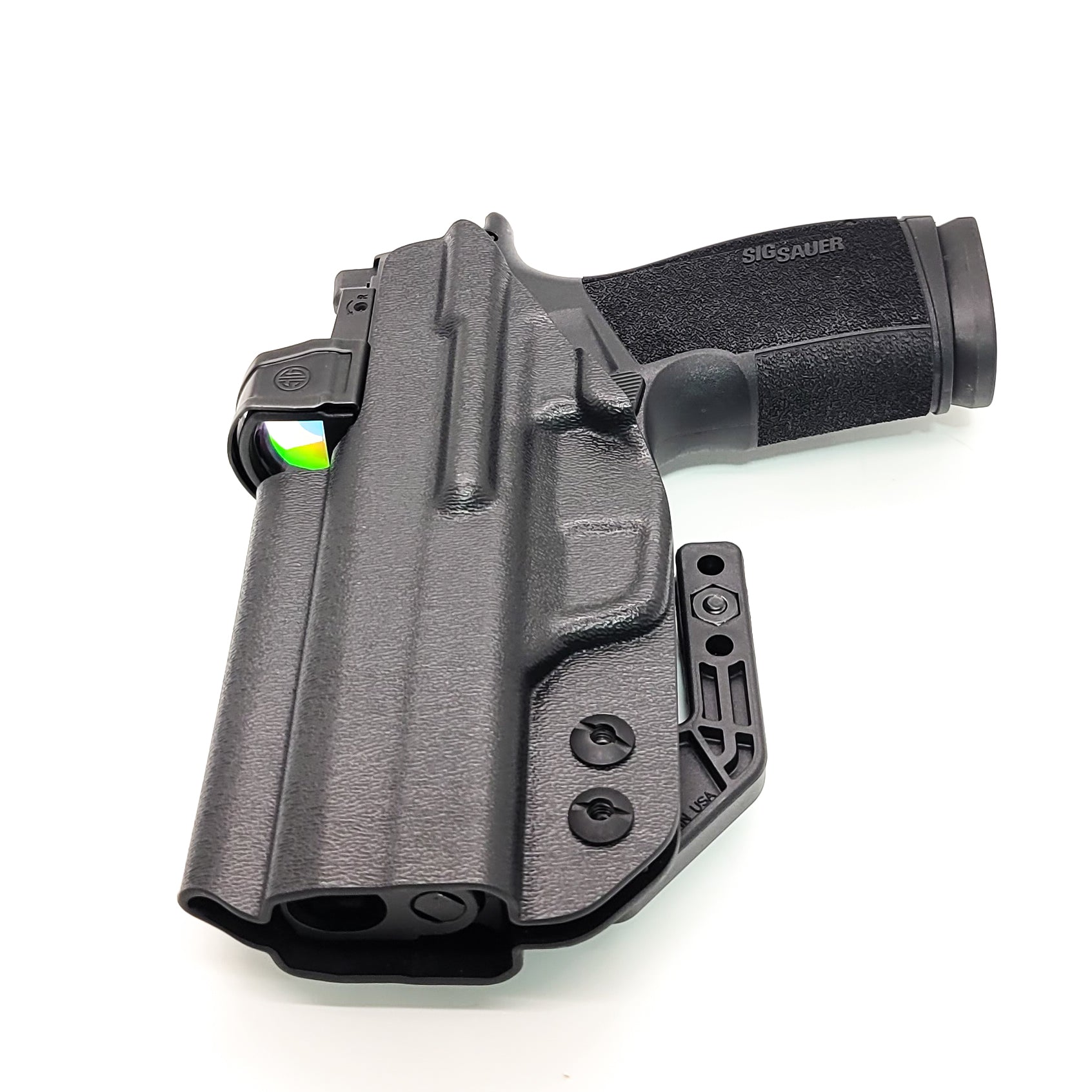 For the best IWB Kydex Inside Waistband Holster for the Sig Sauer P365-XMACRO ROMEOZERO ELITE, P365-XMACRO COMP, or P365-XMACRO, shop Four Brothers Holsters. 