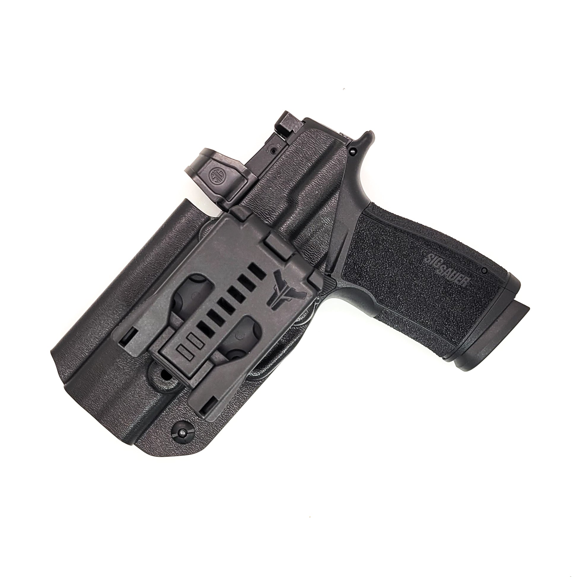For the best Outside Waistband OWB Holster for the Sig Sauer P365-XMACRO COMP ROMEOZERO ELITE, P365-XMACRO COMP, and P365-XMACRO shop Four Brothers Holsters. 