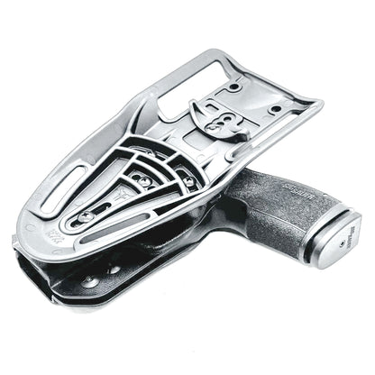 Black OWB light duty and competition holster for Sig Sauer P365-XMACRO. Red dot ready, threaded barrel compatible. 