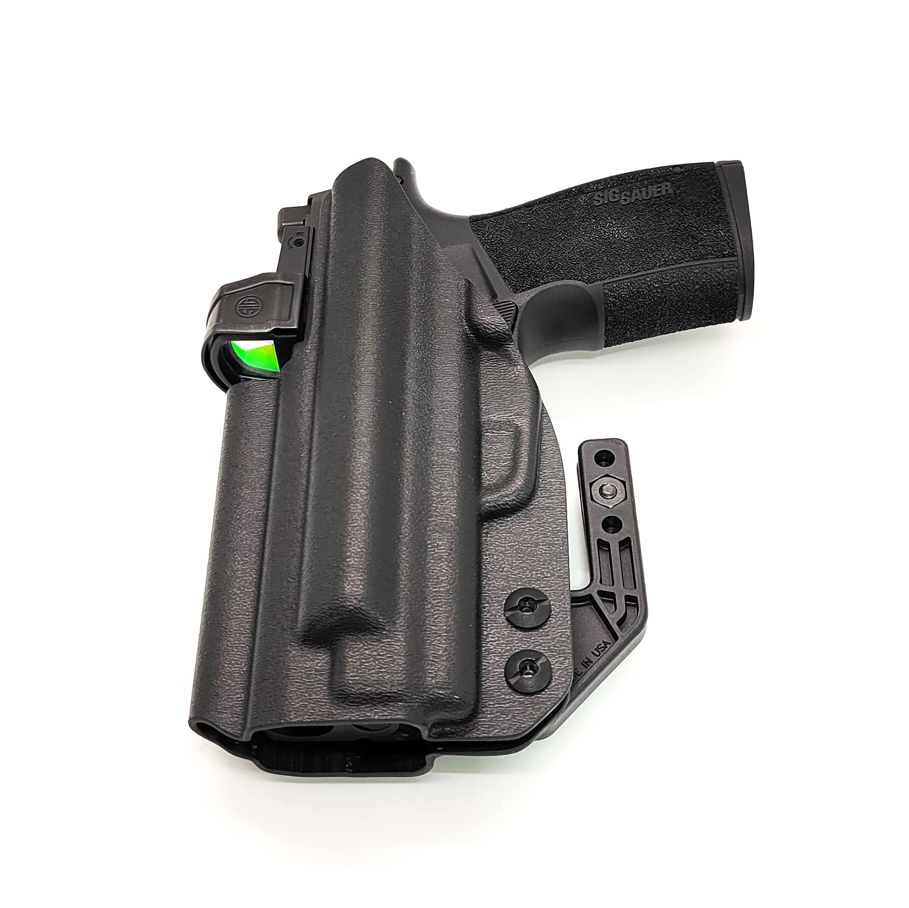 For the best IWB Kydex Inside Waistband Holster for the Sig Sauer P365-XMACRO or P365-XMACRO COMP with the GoGunsUSA Gas Pedal. shop Four Brothers holsters. 