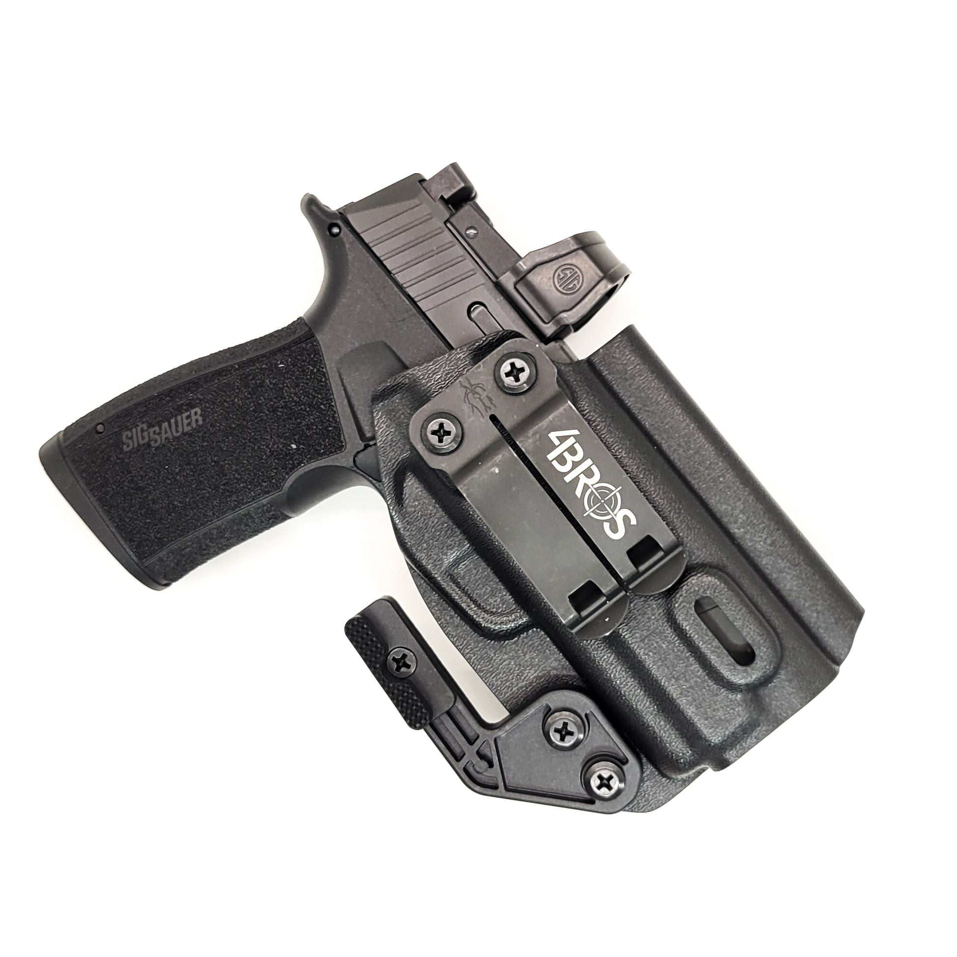 For the best IWB Kydex Inside Waistband Holster for the Sig Sauer P365-XMACRO or P365-XMACRO COMP with the GoGunsUSA Gas Pedal. shop Four Brothers holsters. 