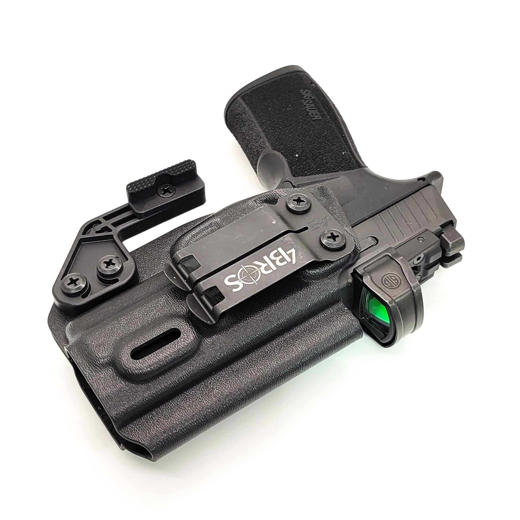 For the best IWB Kydex Inside Waistband Holster for the Sig Sauer P365-XMACRO or P365-XMACRO COMP with the GoGunsUSA Gas Pedal. shop Four Brothers holsters. 