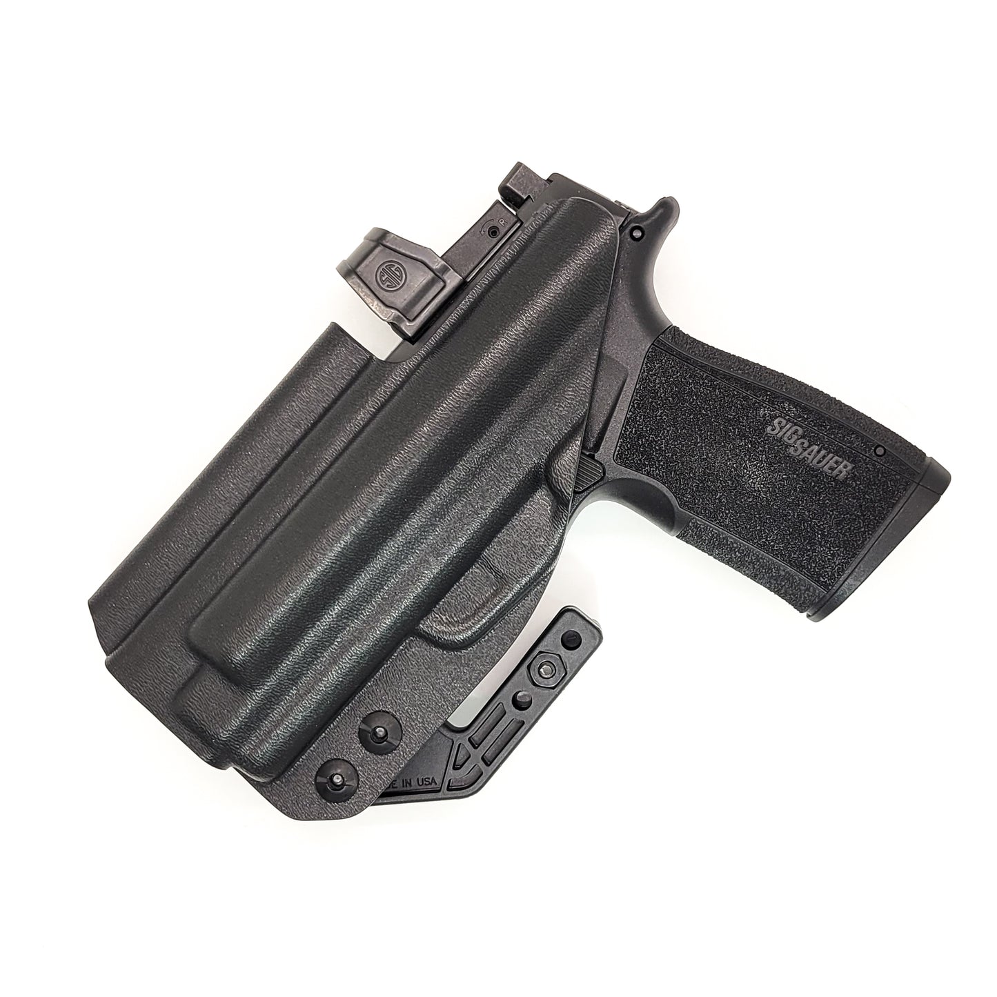 For the best IWB Kydex Inside Waistband Holster for the Sig Sauer P365-XMACRO or P365-XMACRO COMP with the GoGunsUSA Gas Pedal. shop Four Brothers holsters. 