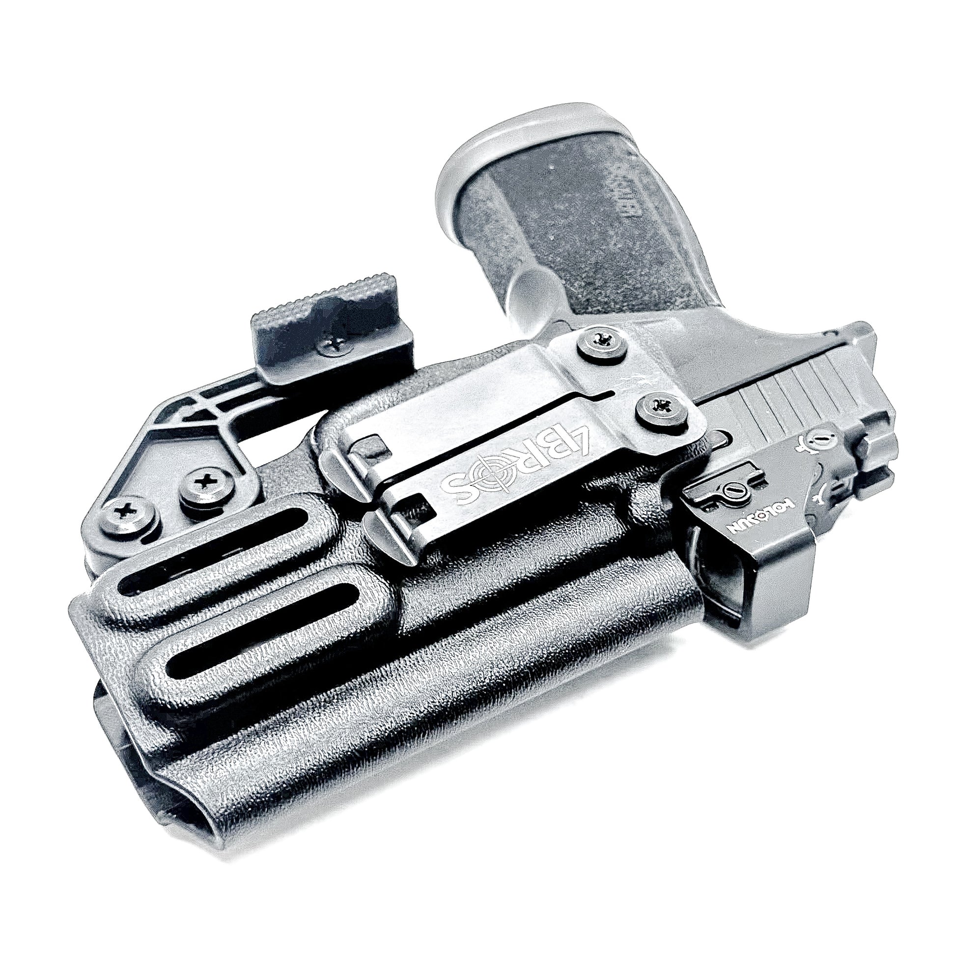 Black IWB Holster for the Sig Sauer P365-XMACRO with DCC Monoblock and Modwing.