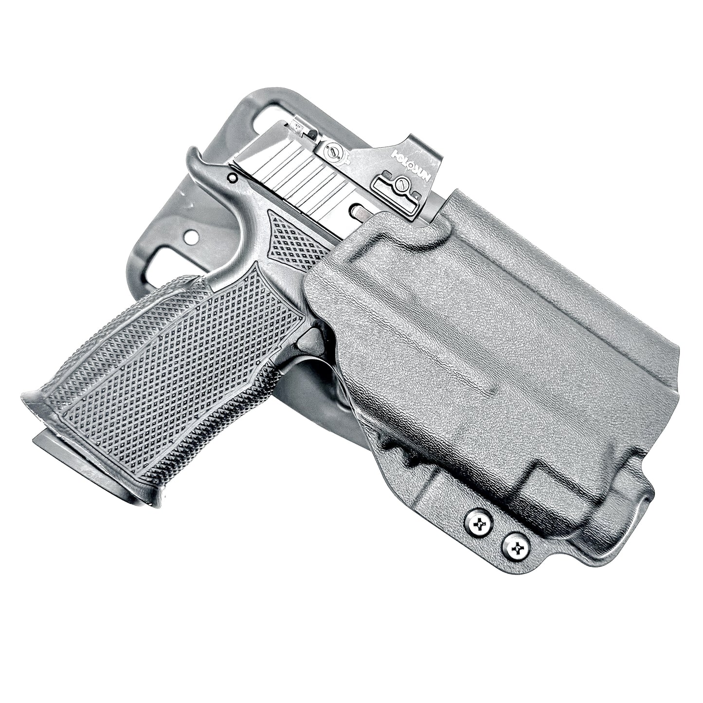 Duty & Competition Holster in black for the Sig Sauer P365-XMACRO & Icarus Precision A.C.E. Module & TLR-7 HL-X with a Duty Drop attachment. 
