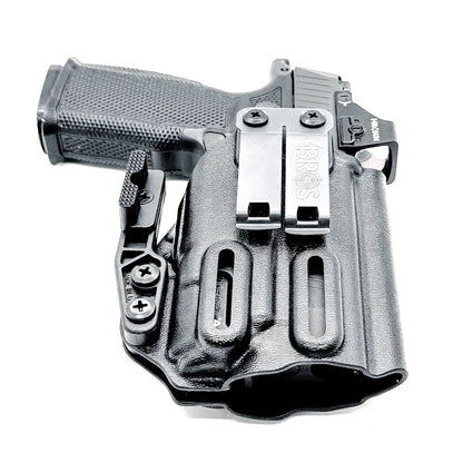 Inside Waistband holster for the Sig P365-XMACRO & Icarus Precision A.C.E. module with TLR-7 Z or A ligght in black with DCC Monoblock and Modwing. 