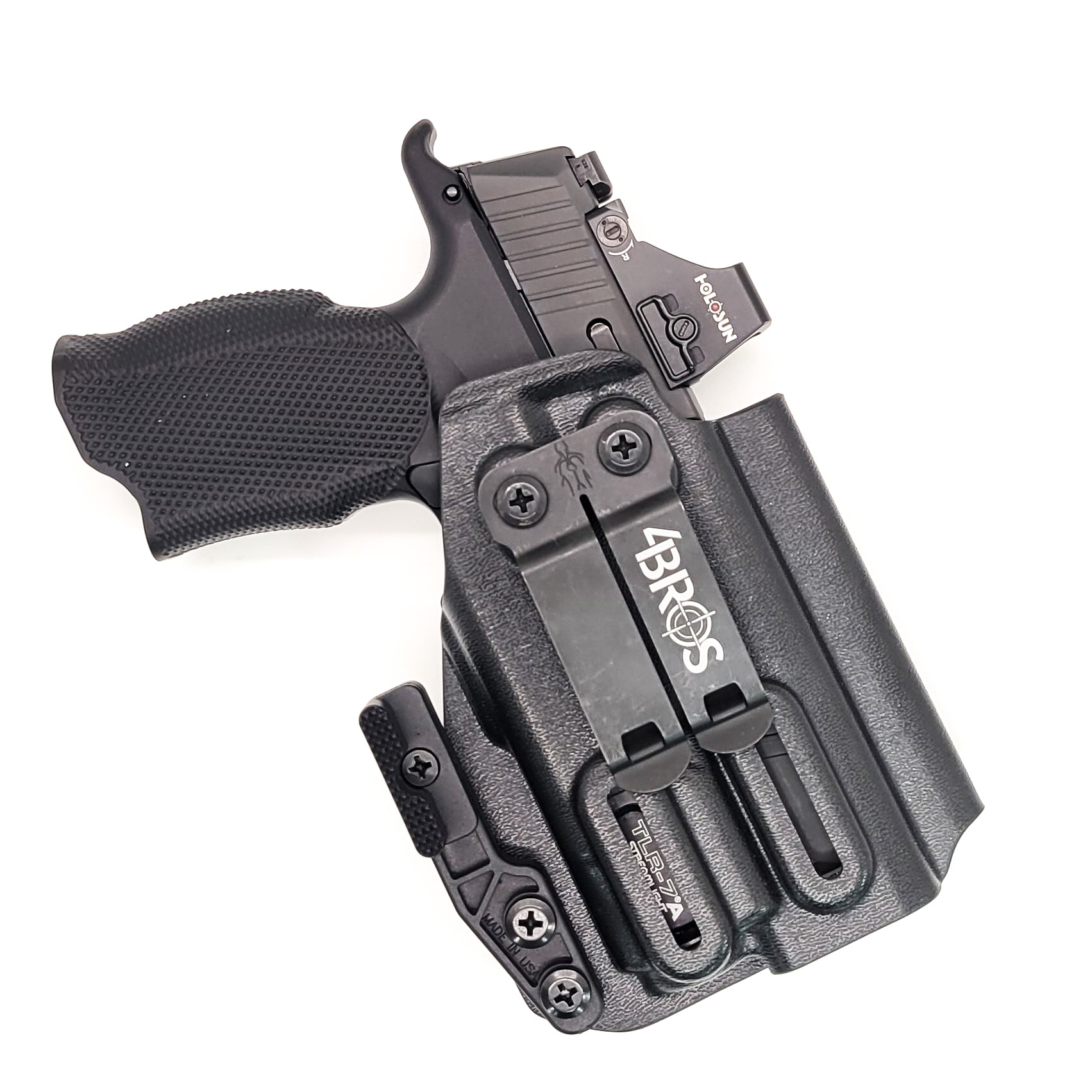 Four Brothers Sig Sauer P365-XMACRO with the Icarus Precision A.C.E. 365 "X" MACRO Grip Module Streamlight TLR-7A or TLR-7 X IWB AIWB Inside Waistband Holster