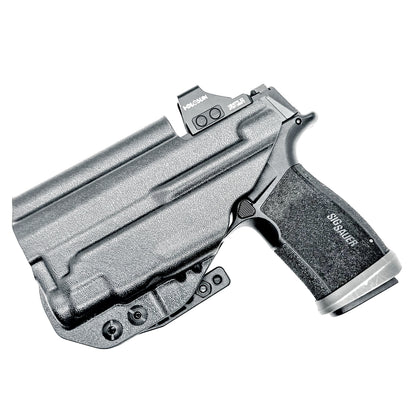 Black IWB holster for the Sig P365-XMACRO TACOPS & TLR-7 Sub Light with DCC Monoblock and Modwing.