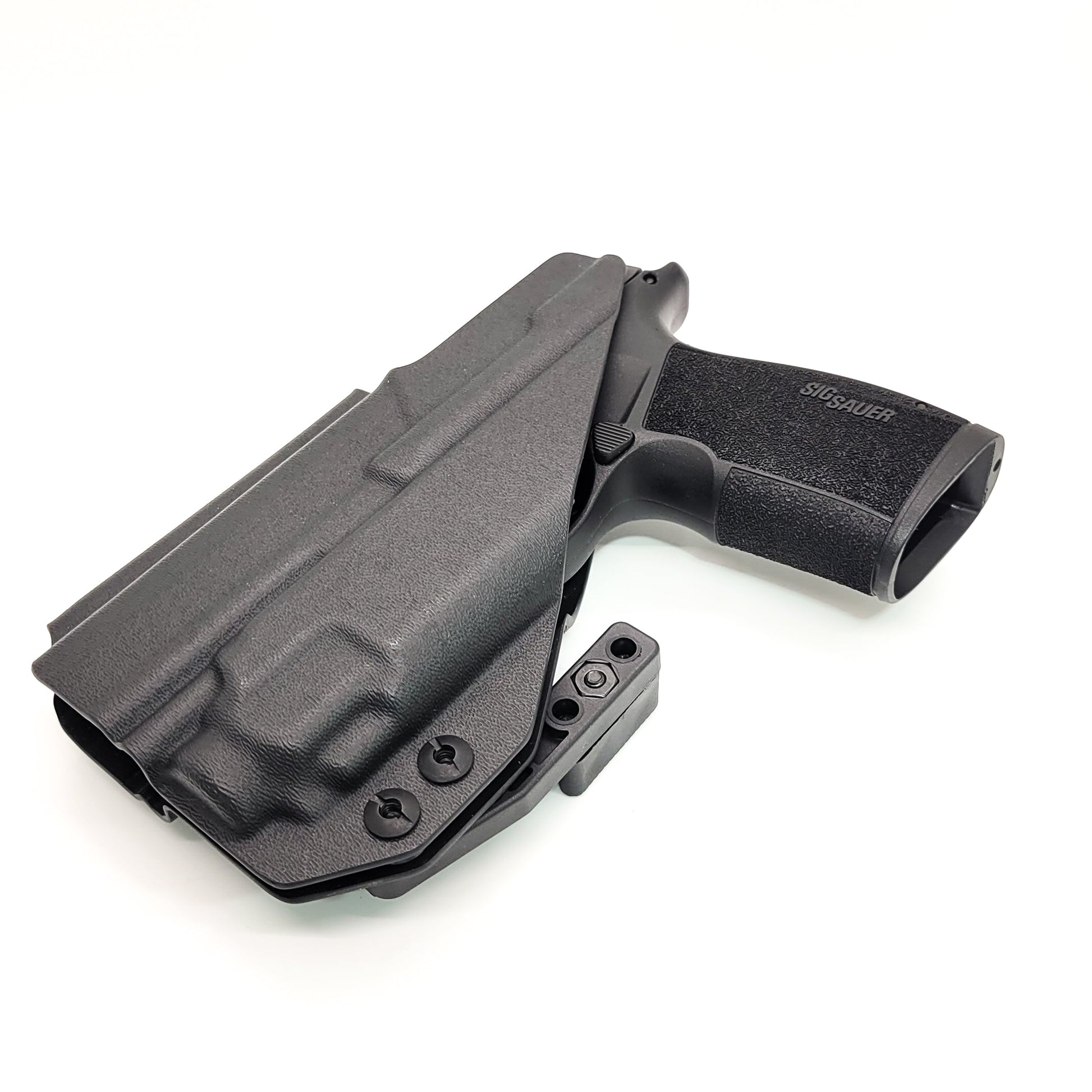 For the best IWB AIWB Inside Waistband Kydex Holster for the Sig Sauer P365-XMACRO TACOPS with Streamlight TLR-8 Sub, shop Four Brothers 4BROS Holsters.  