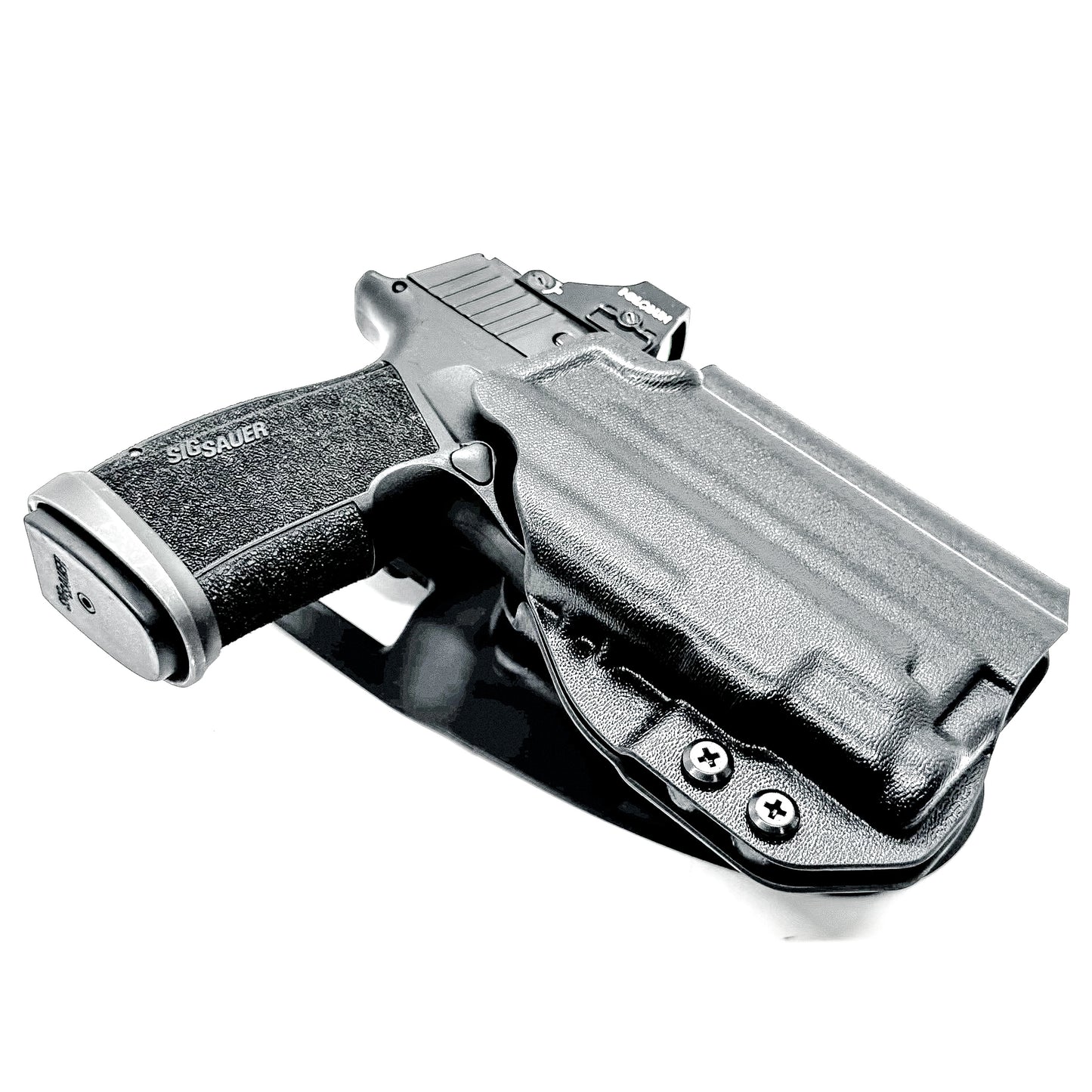 Duty and Competition holster for the Sig Sauer P365-XMACRO & Streamlight TLR-7 Sub in black with the Blade-Tech Duty Drop attachment.