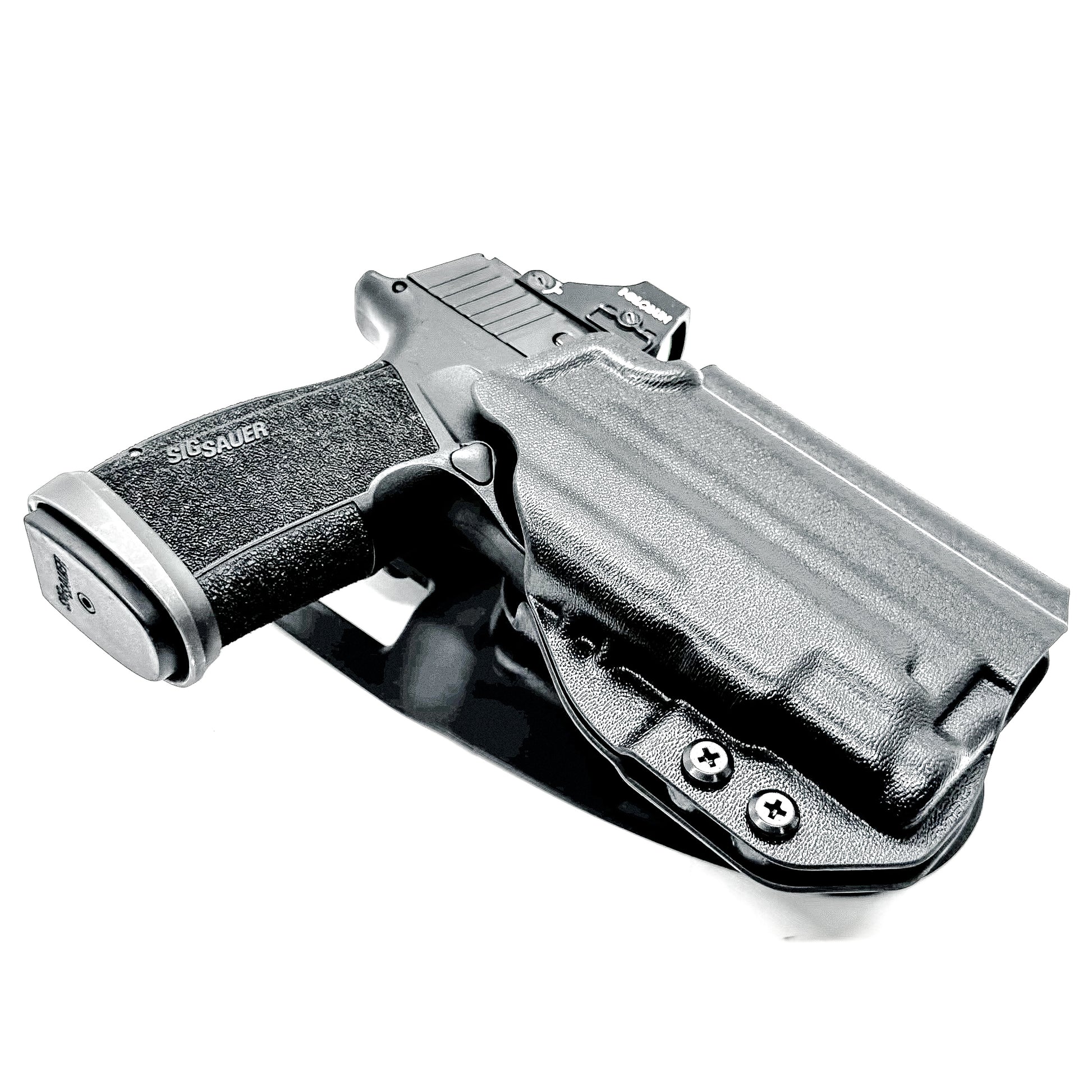 Duty and Competition holster for the Sig Sauer P365-XMACRO & Streamlight TLR-7 Sub in black with the Blade-Tech Duty Drop attachment.