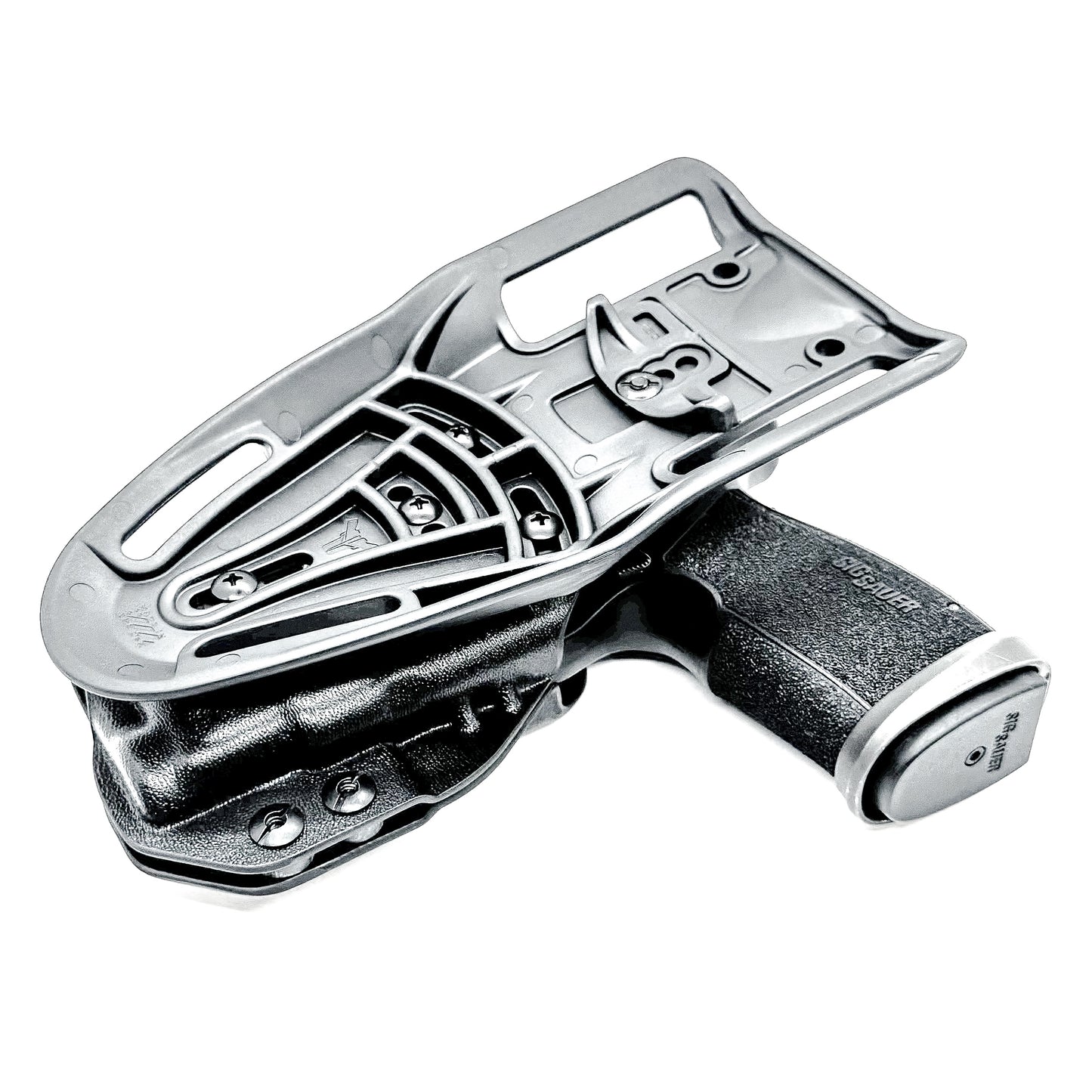 Duty and Competition holster for the Sig Sauer P365-XMACRO & Streamlight TLR-7 Sub in black with the Blade-Tech Duty Drop attachment.