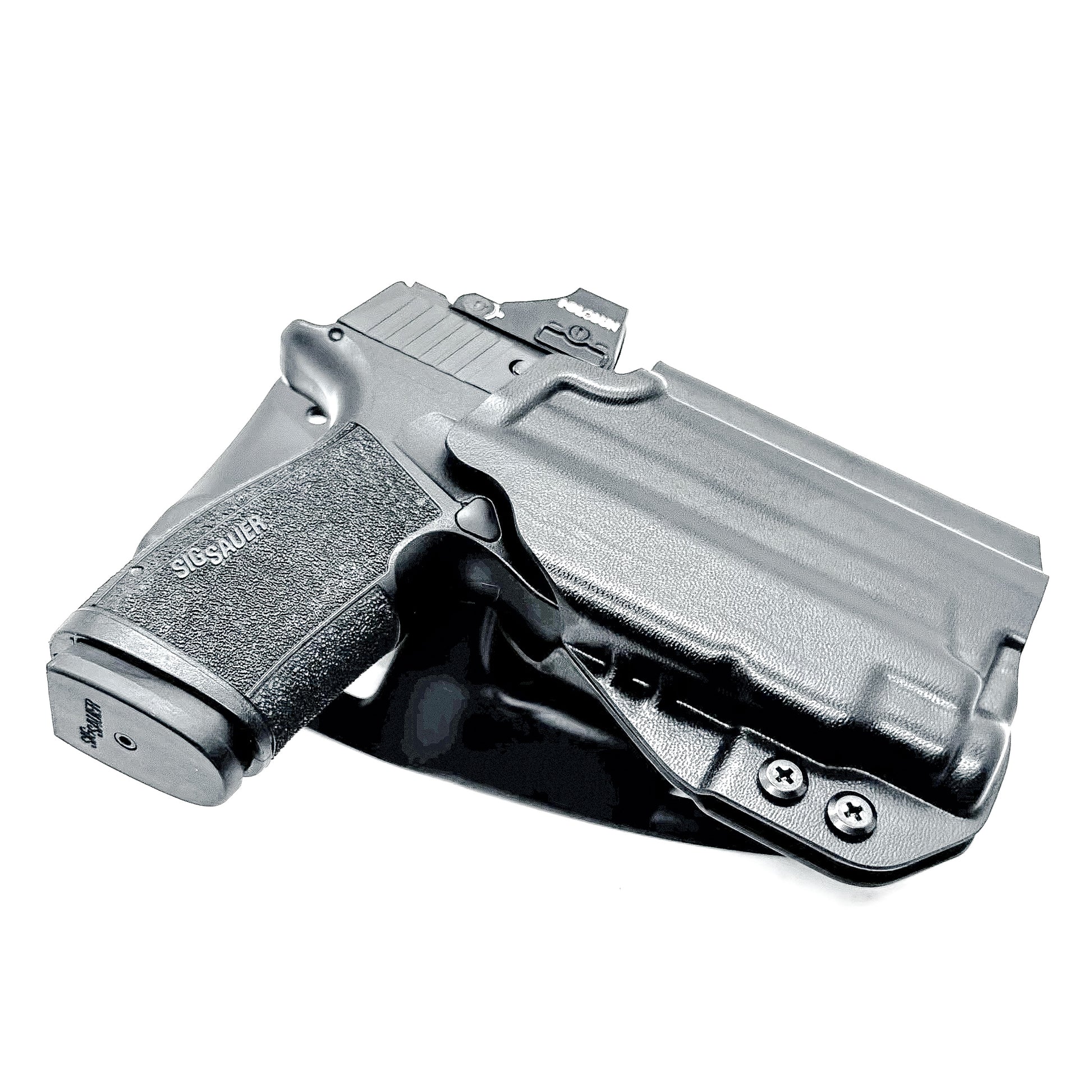 Duty and Competition holster for the Sig Sauer P365-XMACRO & Streamlight TLR-7 Sub in black with the Blade-Tech Duty Drop attachment.