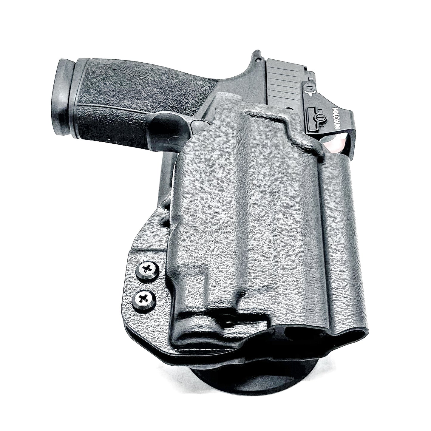 Duty and Competition holster for the Sig Sauer P365-XMACRO & Streamlight TLR-7 Sub in black with the Blade-Tech Duty Drop attachment.