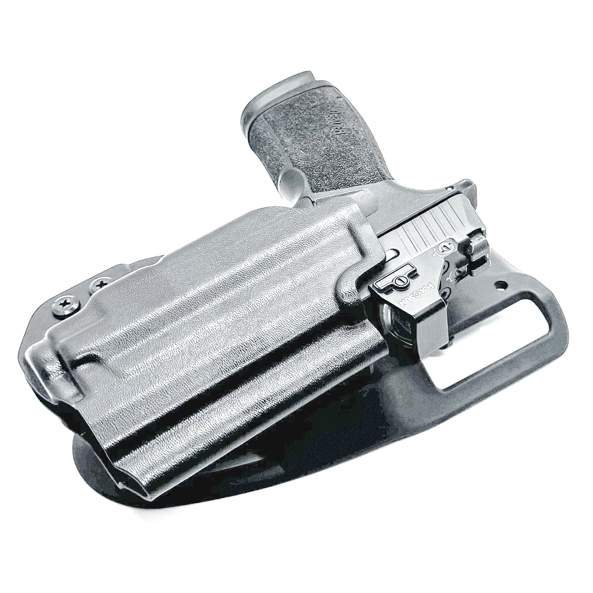Duty and Competition holster for the Sig Sauer P365-XMACRO & Streamlight TLR-7 Sub in black with the Blade-Tech Duty Drop attachment.