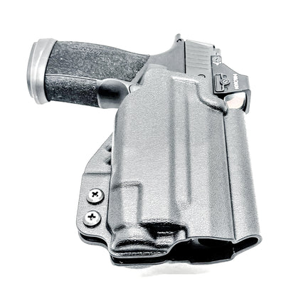 Black Outside Waistband OWB Holster for the Sig Sauer P365-XMACRO & Streamlight TLR-7 X or TLR-7 A with 4BROS 1.5" Belt Slide.