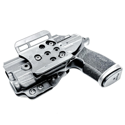 Black Outside Waistband OWB Holster for the Sig Sauer P365-XMACRO & Streamlight TLR-7 X or TLR-7 A with 4BROS 1.5" Belt Slide.