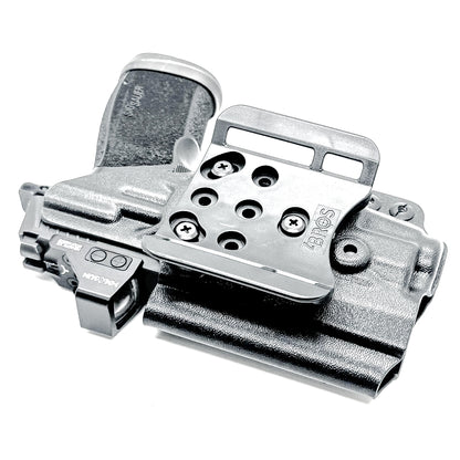 Black Outside Waistband OWB Holster for the Sig Sauer P365-XMACRO & Streamlight TLR-7 X or TLR-7 A with 4BROS 1.5" Belt Slide.
