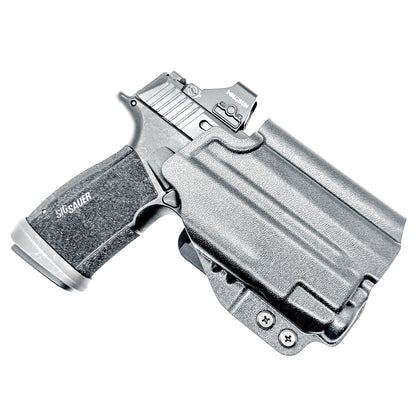 Black Outside Waistband OWB Holster for the Sig Sauer P365-XMACRO & Streamlight TLR-7 X or TLR-7 A with 4BROS 1.5" Belt Slide.