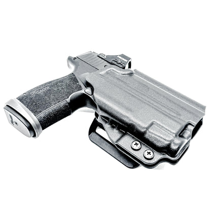 Black Outside Waistband OWB Holster for the Sig Sauer P365-XMACRO & Streamlight TLR-7 X or TLR-7 A with 4BROS 1.5" Belt Slide.