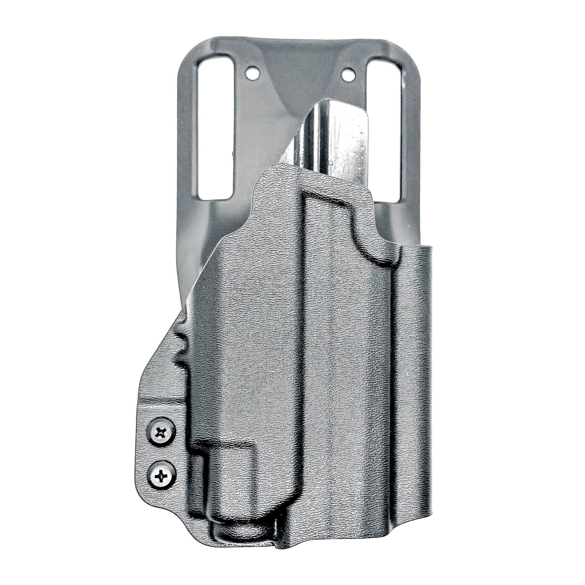 Black Duty & Competition OWB Kydex Holster for the Sig Sauer P365-XMACRO with Streamlight TLR-8 Sub or TLR-8 G Sub with duty drop attachment.