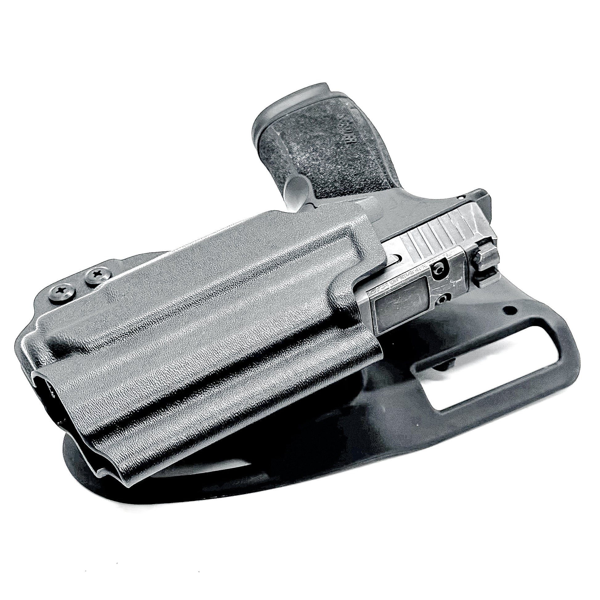 Black Duty & Competition OWB Kydex Holster for the Sig Sauer P365-XMACRO with Streamlight TLR-8 Sub or TLR-8 G Sub with duty drop attachment.