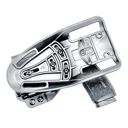 Black Duty & Competition OWB Kydex Holster for the Sig Sauer P365-XMACRO with Streamlight TLR-8 Sub or TLR-8 G Sub with duty drop attachment.