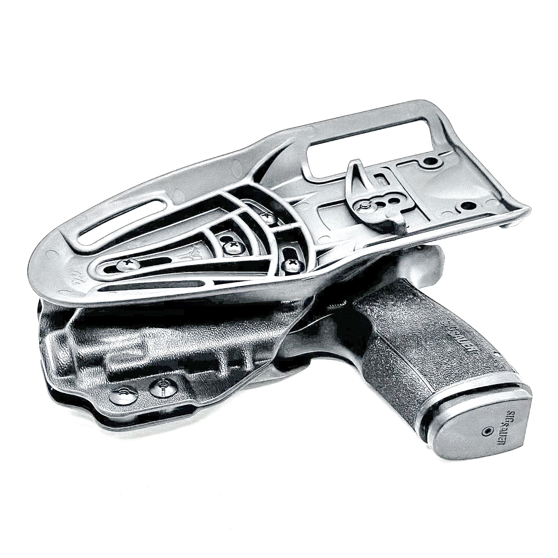 Black Duty & Competition OWB Kydex Holster for the Sig Sauer P365-XMACRO with Streamlight TLR-8 Sub or TLR-8 G Sub with duty drop attachment.