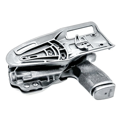 Black Duty & Competition OWB Kydex Holster for the Sig Sauer P365-XMACRO with Streamlight TLR-8 Sub or TLR-8 G Sub with duty drop attachment.