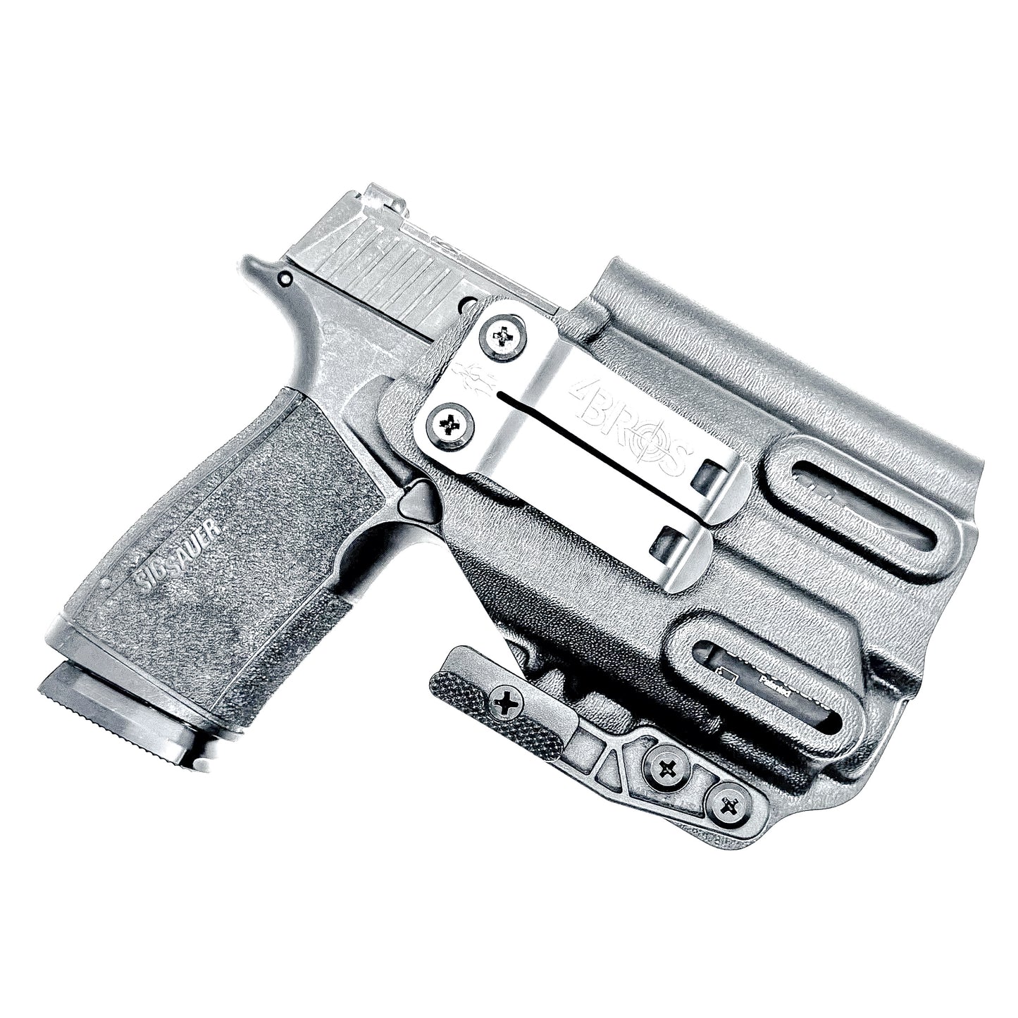 Black IWB AIWB Inside Waistband Kydex Holster for the Sig Sauer P365-XMACRO with Streamlight TLR-8 Sub or TLR-8 G with DCC Monoblock and a Modwing.