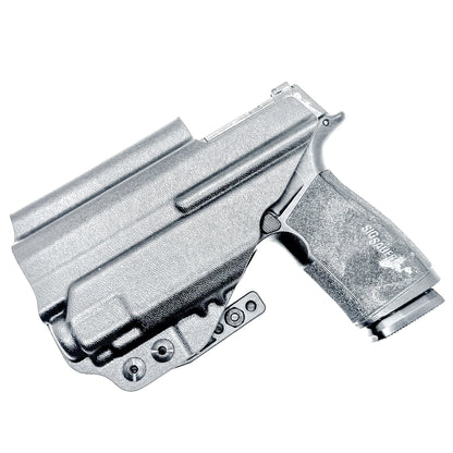 Black IWB AIWB Inside Waistband Kydex Holster for the Sig Sauer P365-XMACRO with Streamlight TLR-8 Sub or TLR-8 G with DCC Monoblock and a Modwing.