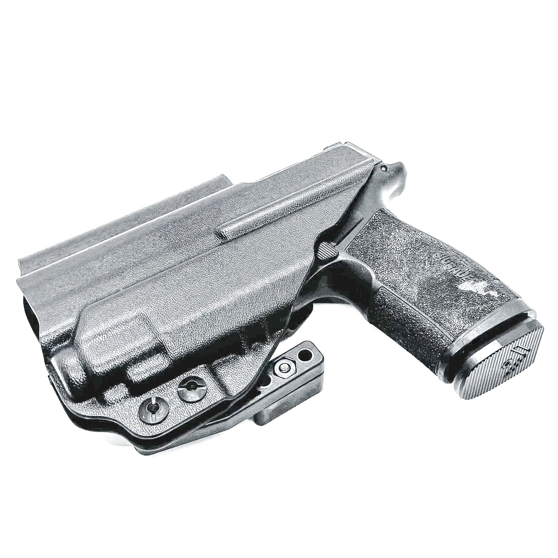 Black IWB AIWB Inside Waistband Kydex Holster for the Sig Sauer P365-XMACRO with Streamlight TLR-8 Sub or TLR-8 G with DCC Monoblock and a Modwing.