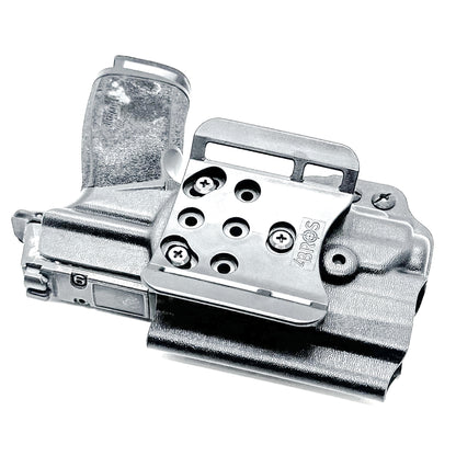 Black Outside Waistband OWB Kydex Holster for the Sig Sauer P365-XMACRO with Streamlight TLR-8 Sub or TLR-8 G Sub with 4BROS 1.5" Belt Slide.