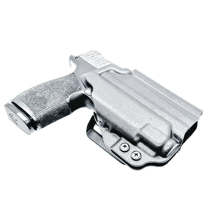 Black Outside Waistband OWB Kydex Holster for the Sig Sauer P365-XMACRO with Streamlight TLR-8 Sub or TLR-8 G Sub with 4BROS 1.5" Belt Slide.