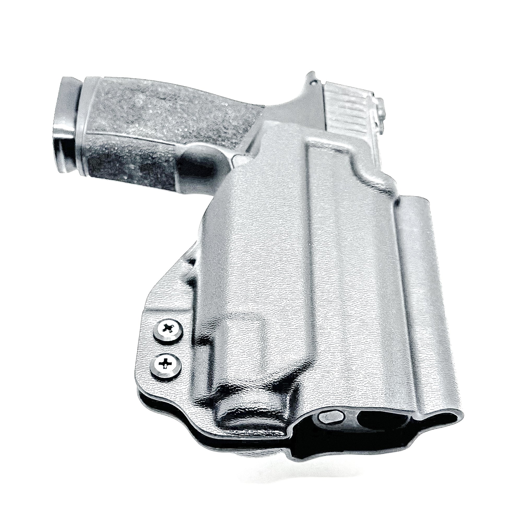 Black Outside Waistband OWB Kydex Holster for the Sig Sauer P365-XMACRO with Streamlight TLR-8 Sub or TLR-8 G Sub with 4BROS 1.5" Belt Slide.