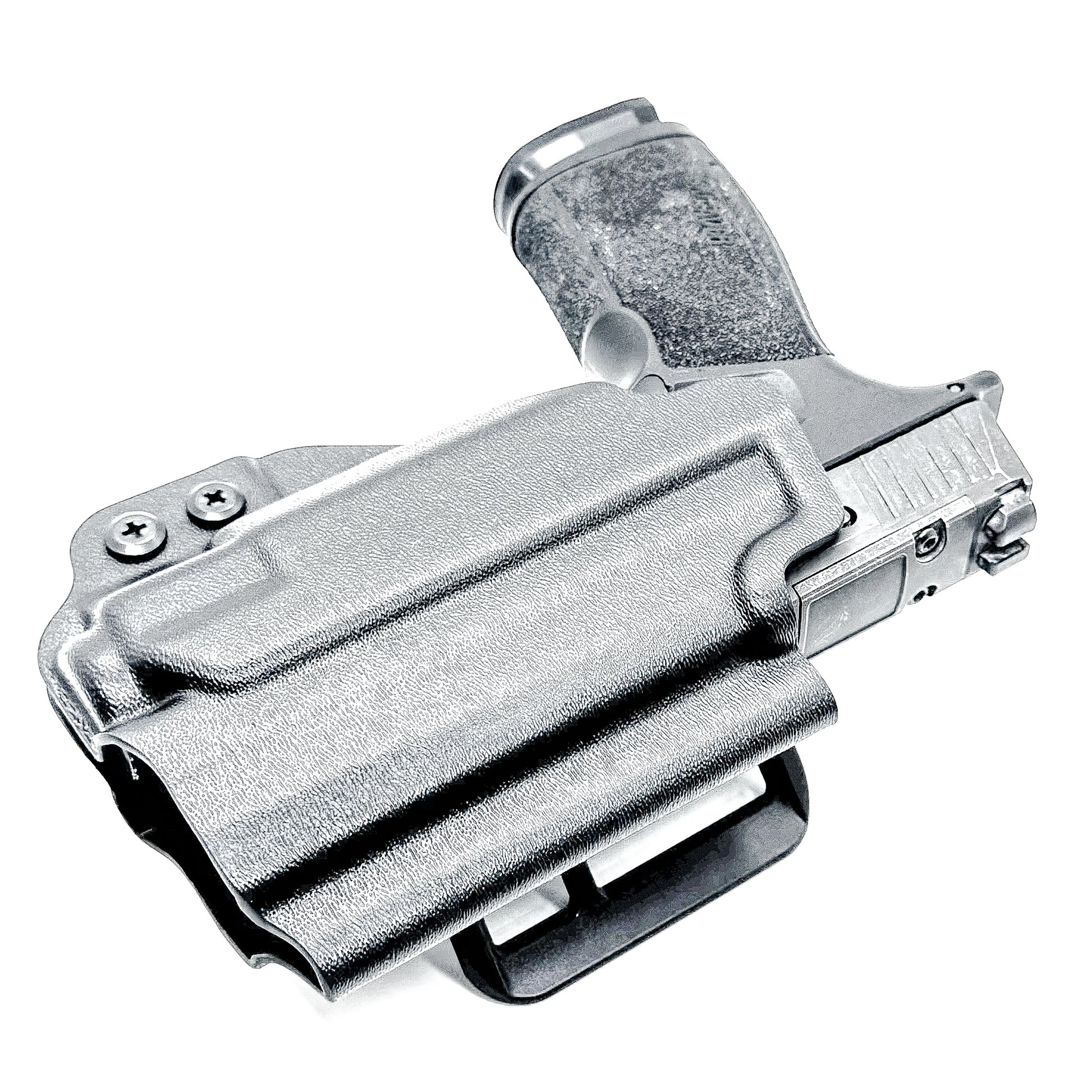 Black Outside Waistband OWB Kydex Holster for the Sig Sauer P365-XMACRO with Streamlight TLR-8 Sub or TLR-8 G Sub with 4BROS 1.5" Belt Slide.