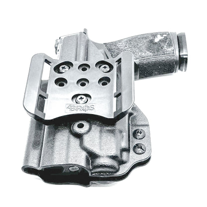 Black Outside Waistband OWB Kydex Holster for the Sig Sauer P365-XMACRO with Streamlight TLR-8 Sub or TLR-8 G Sub with 4BROS 1.5" Belt Slide.