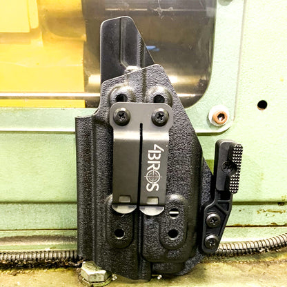 For the best IWB Kydex Inside Waistband Holster for the Sig Sauer P365-XMACRO, COMP, or TACOPS & Streamlight TLR-8 A G, shop Four Brothers 4BROS Holsters.  