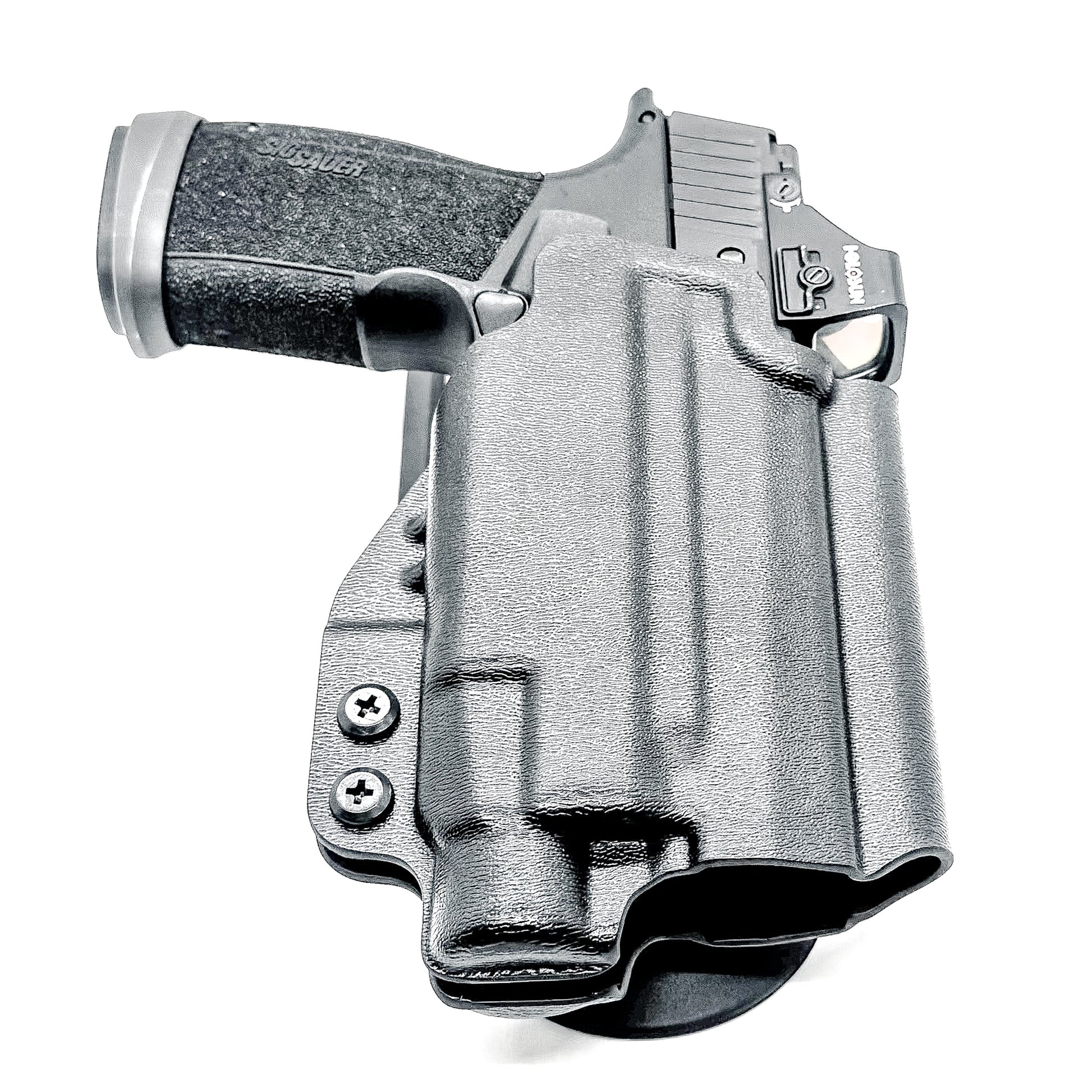 Sig Sauer P365-XMACRO & Streamlight TLR-7 HL-X Outside Waistband Light Duty & Competition Holster. OWB, compatible with TLR-7A & TLR-7 X, made in the USA.