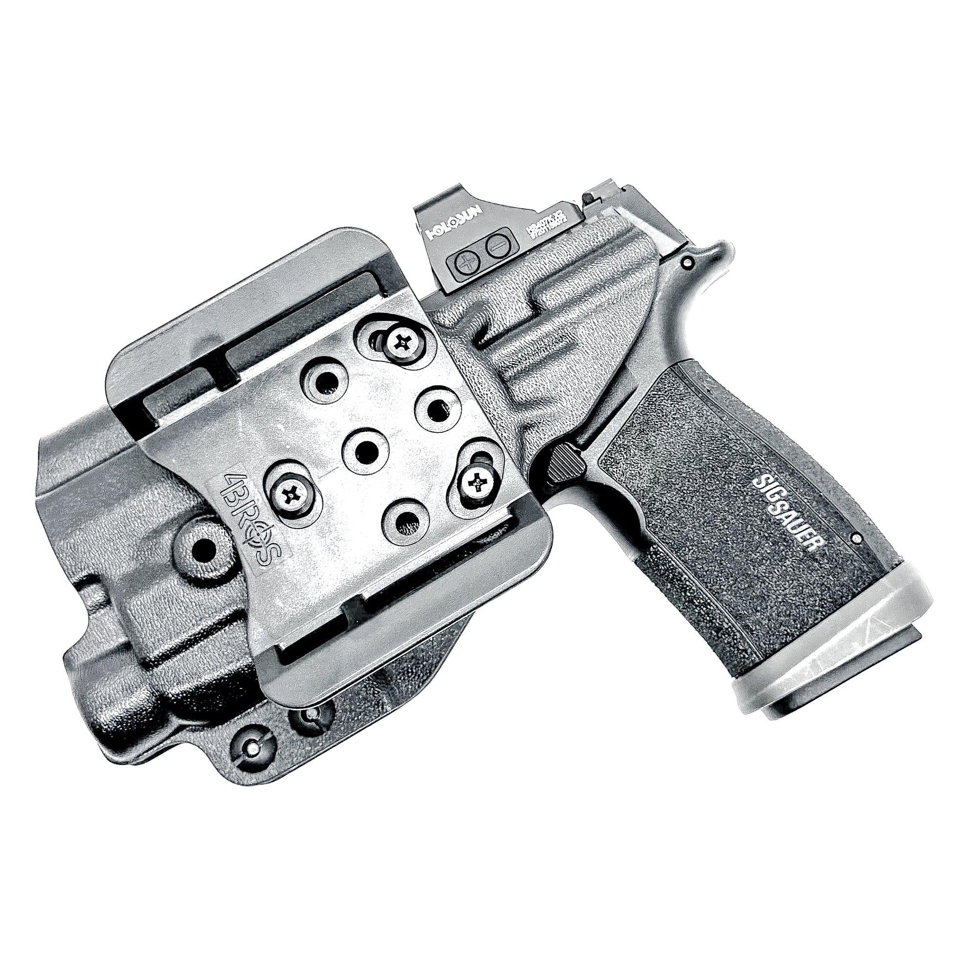 Sig Sauer P365-XMACRO & Streamlight TLR-7 HL-X Outside Waistband Holster. OWB carry, compatible with TLR-7A & TLR-7 X, optics-ready, made in the USA.