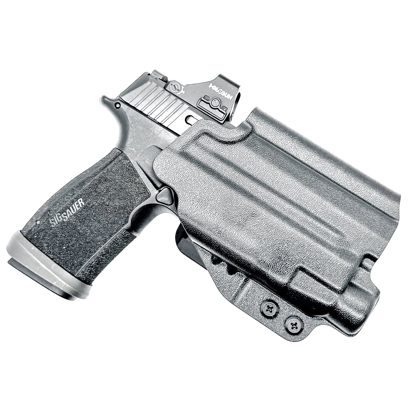 Sig Sauer P365-XMACRO & Streamlight TLR-7 HL-X Outside Waistband Holster. OWB carry, compatible with TLR-7A & TLR-7 X, optics-ready, made in the USA.