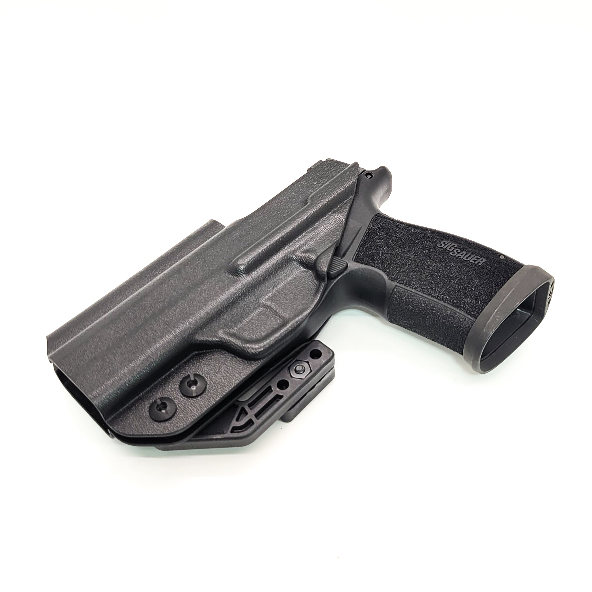 For the best IWB Kydex Inside Waistband Holster for the Sig Sauer P365-XMACRO TACOPS, P365-XMACRO COMP, or P365-XMACRO shop Four Brothers 4BROS holsters.  