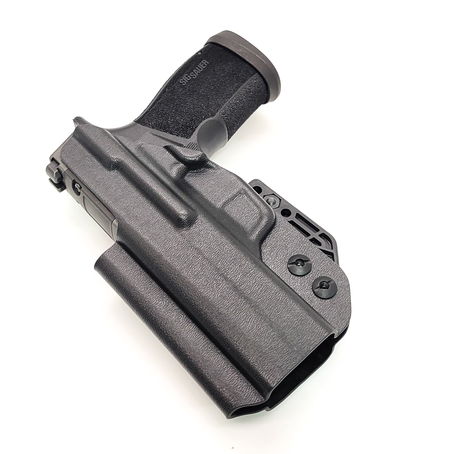 For the best IWB Kydex Inside Waistband Holster for the Sig Sauer P365-XMACRO TACOPS, P365-XMACRO COMP, or P365-XMACRO shop Four Brothers 4BROS holsters.  